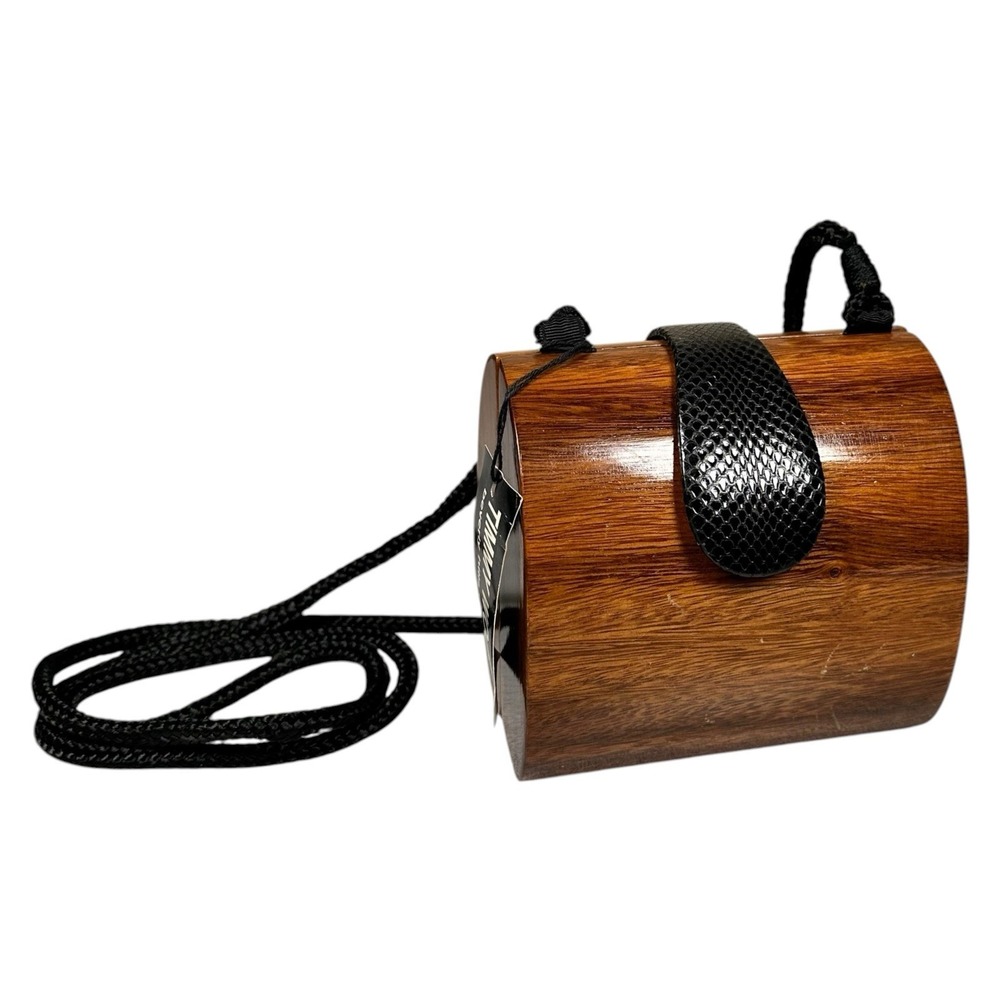Timmy Woods Beverly Hills Vintage Wooden Dome Purse Handmade Philippines Art